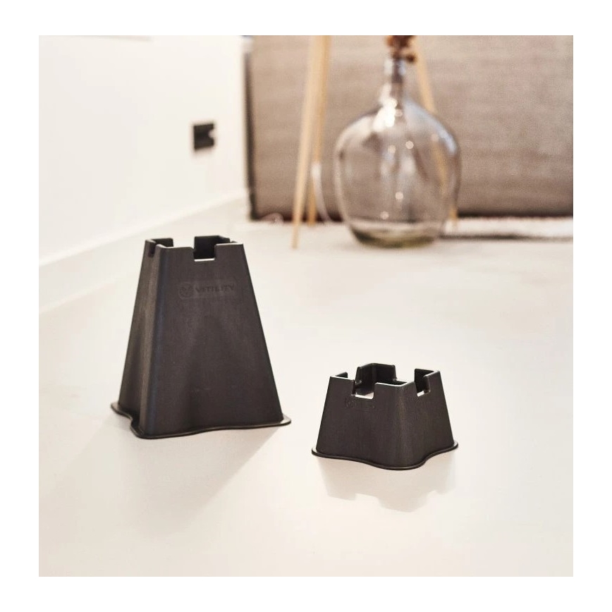 Vitility - KOMPLET 4x nastavaka za podizanje kreveta 7 cm, crne boje