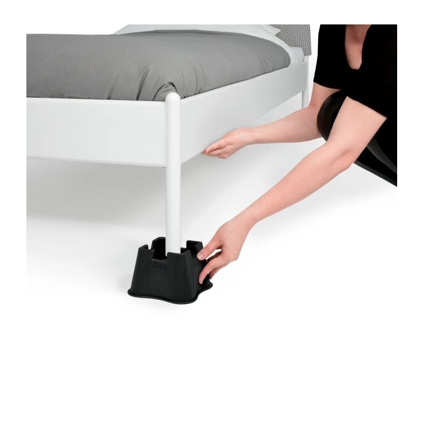 Vitility - KOMPLET 4x nastavaka za podizanje kreveta 7 cm, crne boje