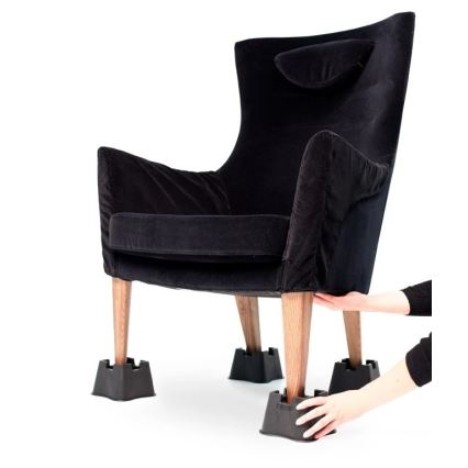 Vitility - KOMPLET 4x nastavaka za podizanje kreveta 7 cm, crne boje