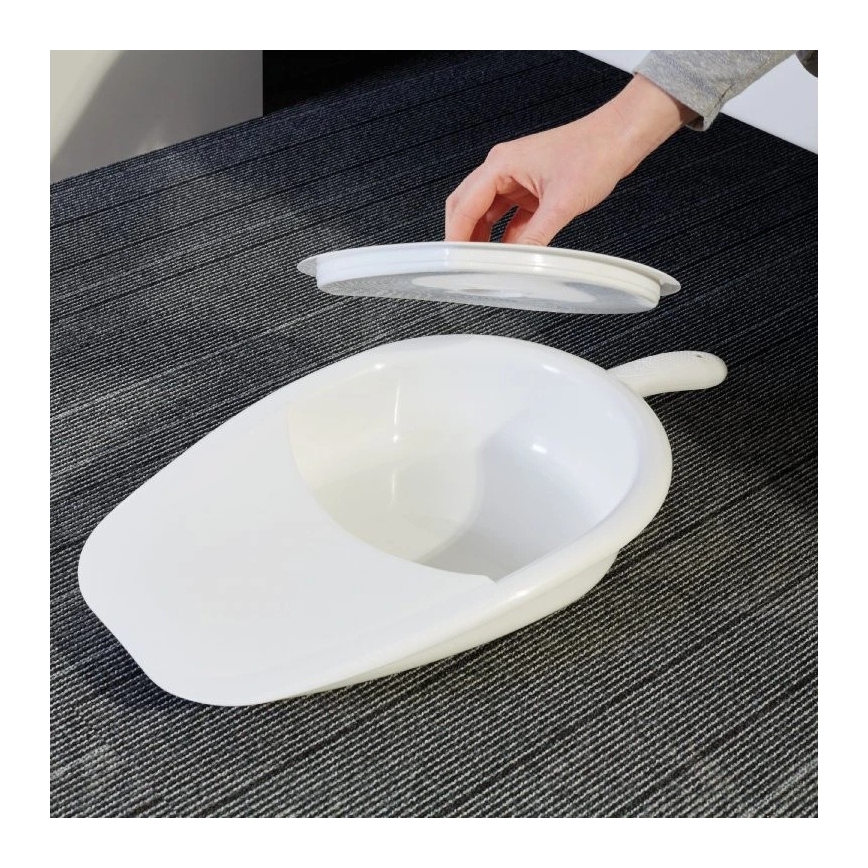 Vitility - Noćna posuda za krevet sa poklopcem, bela