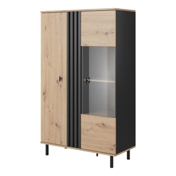Vitrina BADIA hrast/antracit