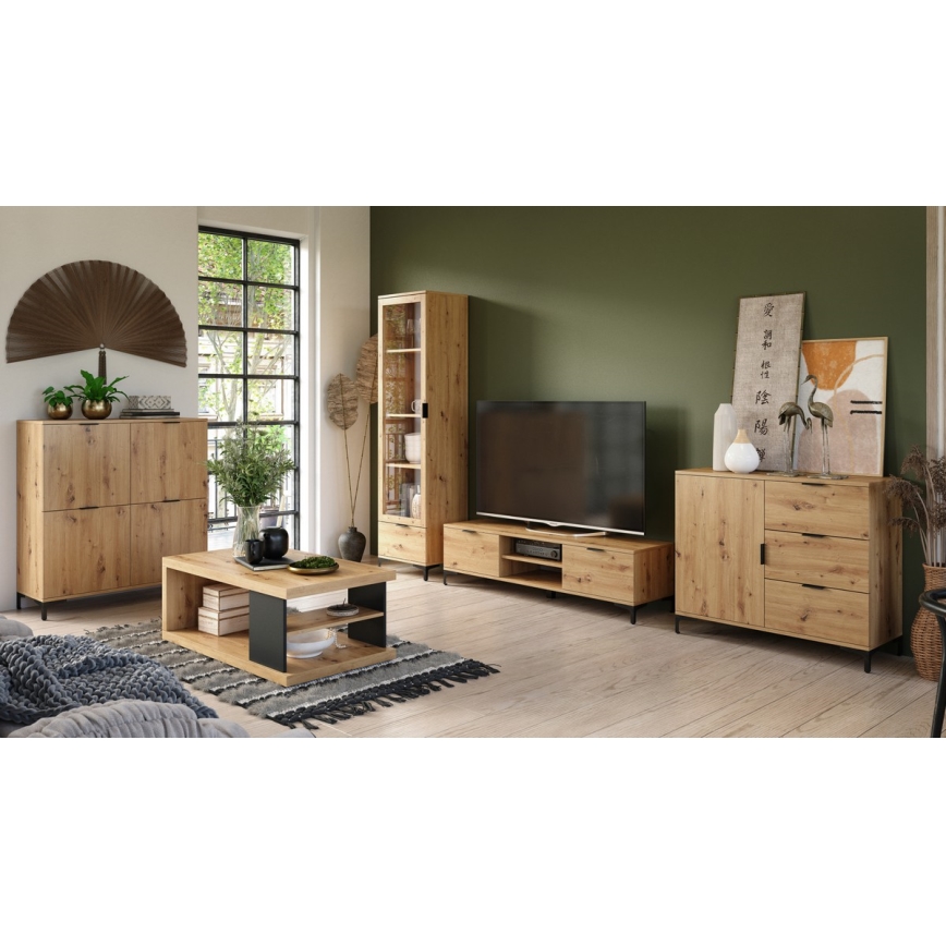 Vitrina LORA hrast artisan