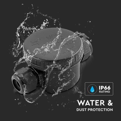 Vodootporan spojni konektor IP66 crne boje