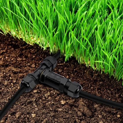 Vodootporan spojni konektor IP68, crne boje