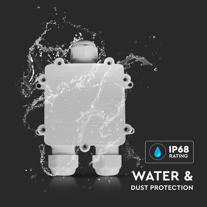Vodootporna razvodna kutija IP68, bela
