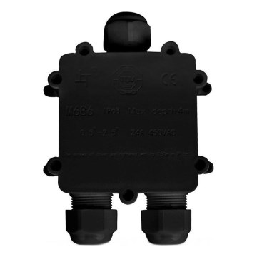 Vodootporna spojna kutija IP68 crna