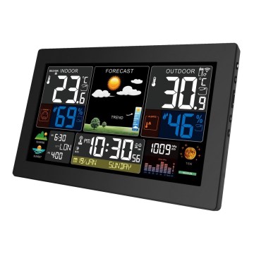 Vremenska stanica sa LCD ekranom u boji 230V/2xAA + 2xAA