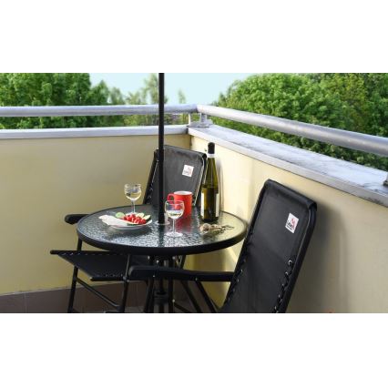 Vrtni sto prečnika 70 cm, crne boje