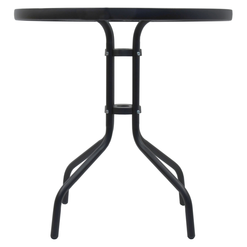 Vrtni sto prečnika 70 cm, crne boje