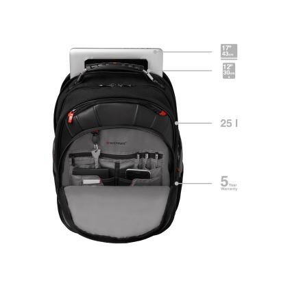Wenger - Ranac za laptop 25 l 17 sa džepom za tablet 12 Pegasus crna/siva