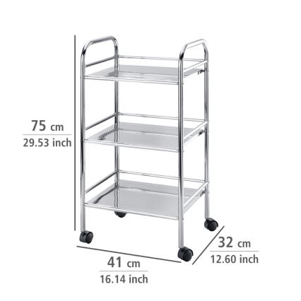 WENKO 12285100 - Kolica EXCLUSIVE 41x75 cm sjajni hrom