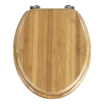 WENKO 144726100 - WC daska BAMBOO 34x41 cm braon/srebrna