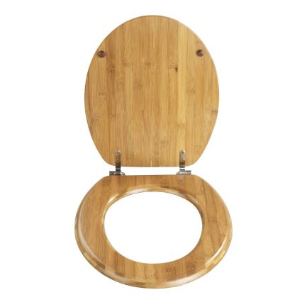 WENKO 144726100 - WC daska BAMBOO 34x41 cm braon/srebrna