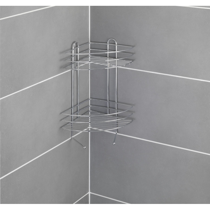 WENKO 15498100 - Uglova polica EXCLUSIVE 23x30,5 cm sjajni hrom