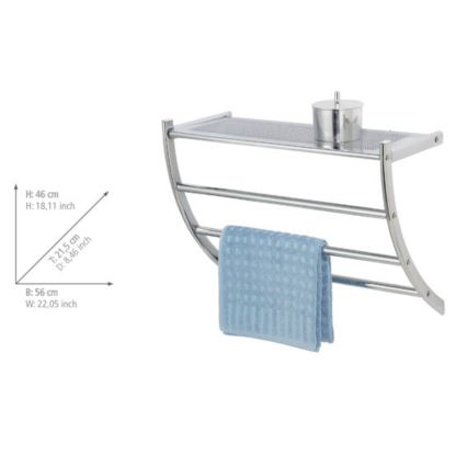 WENKO 15578100 - Stalak za peškire PESCARA 56x46 cm sjajni hrom