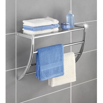 WENKO 15578100 - Stalak za peškire PESCARA 56x46 cm sjajni hrom