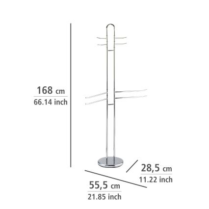 WENKO 15581100 - Stalak za peškire PALERMO 55,5x168 cm sjajni hrom