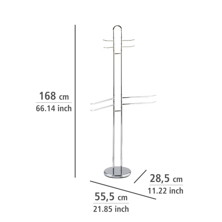 WENKO 15581100 - Stalak za peškire PALERMO 55,5x168 cm sjajni hrom