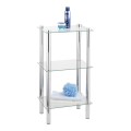 WENKO 15851100 - Regal YAGO 40x74 cm srebran/proziran