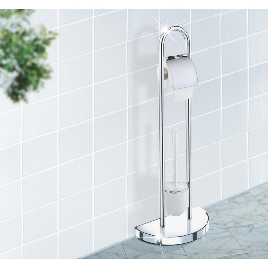 WENKO 16608100 - WC četka COSENZA 33x84 cm sjajni hrom/satin