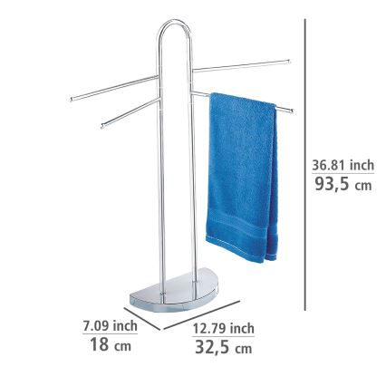 WENKO 16610100 - Stalak za peškire COSENZA 33x93,5 cm sjajni hrom