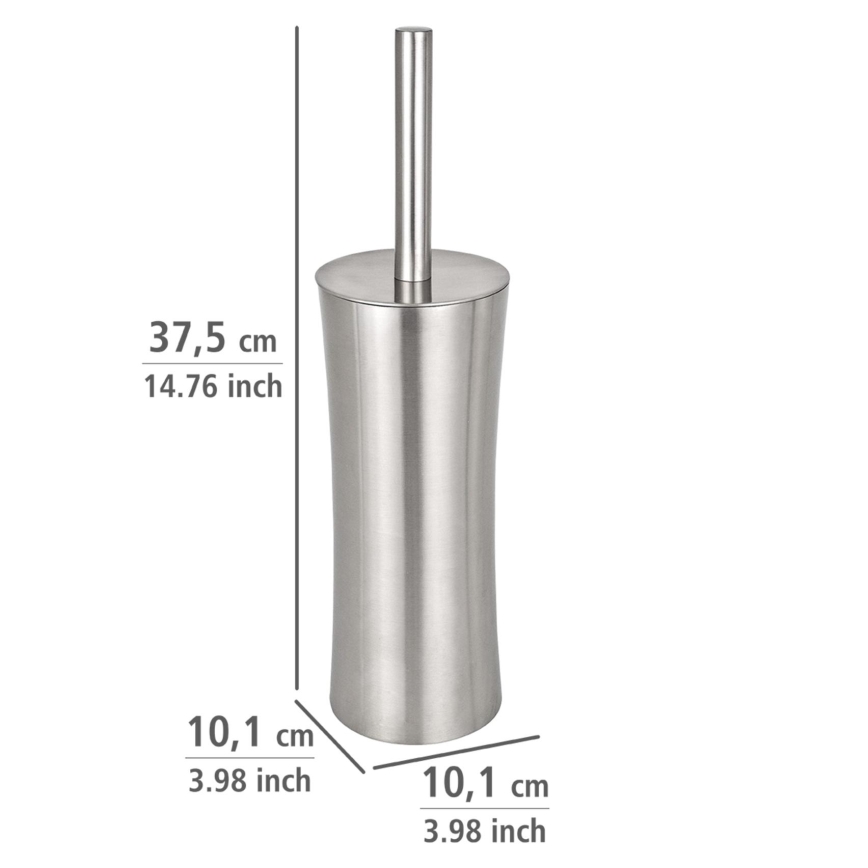 WENKO 16742100 - WC četka PIENO 10x37,5 cm nerđajući čelik/satin