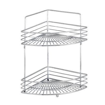 WENKO 16821100 - Ugaona polica MILANO 31,5x37 cm sjajni hrom