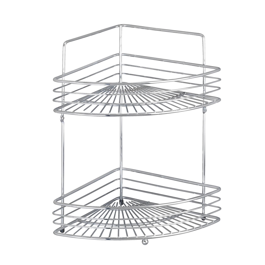 WENKO 16821100 - Ugaona polica MILANO 31,5x37 cm sjajni hrom