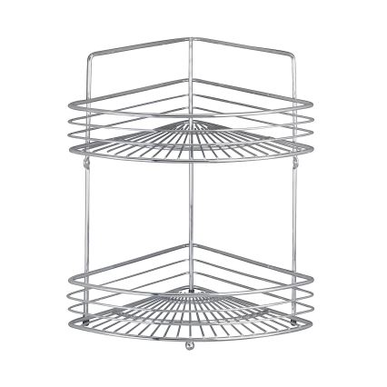 WENKO 16821100 - Ugaona polica MILANO 31,5x37 cm sjajni hrom