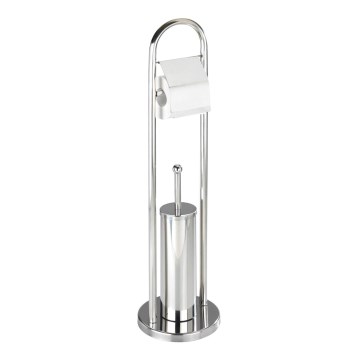 WENKO 16993100 - WC komplet VASTO 22x81 cm, od nerđajućeg čelika, srebrne boje