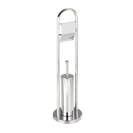 WENKO 16993100 - WC komplet VASTO 22x81 cm, od nerđajućeg čelika, srebrne boje