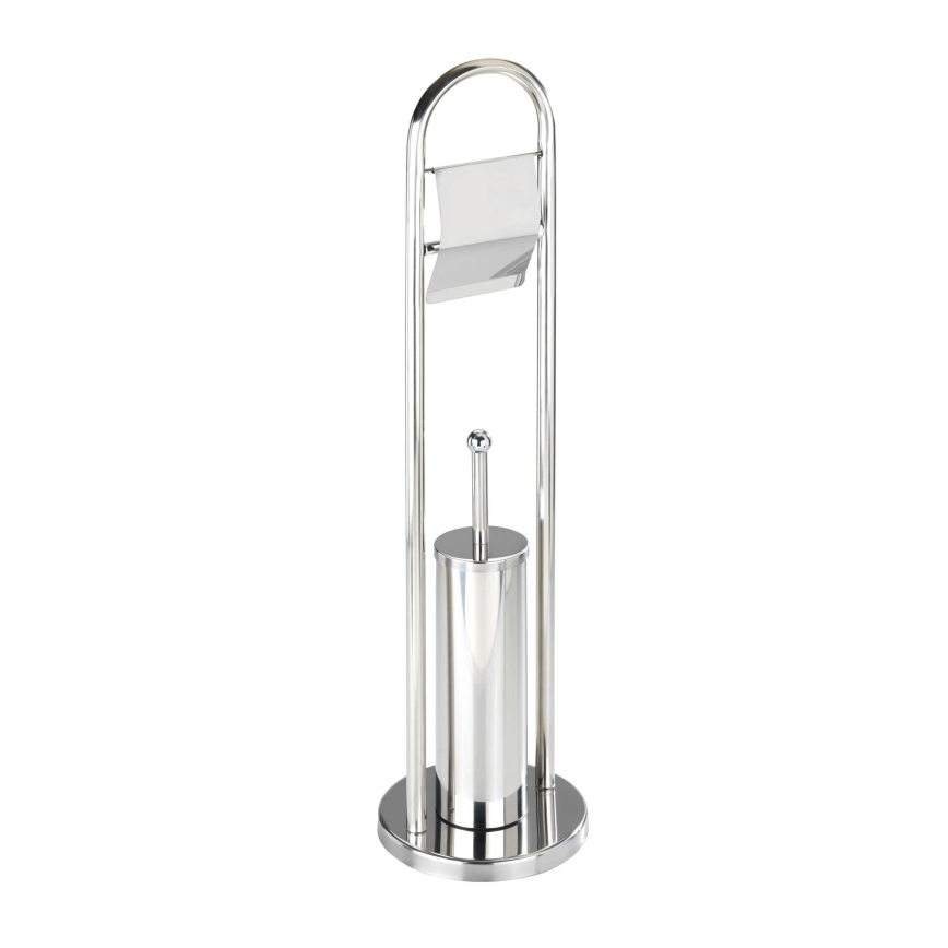 WENKO 16993100 - WC komplet VASTO 22x81 cm, od nerđajućeg čelika, srebrne boje