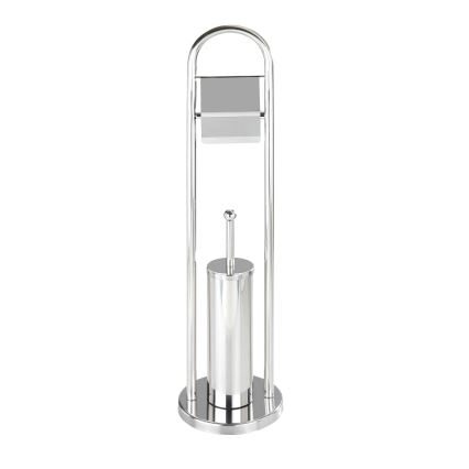 WENKO 16993100 - WC komplet VASTO 22x81 cm, od nerđajućeg čelika, srebrne boje