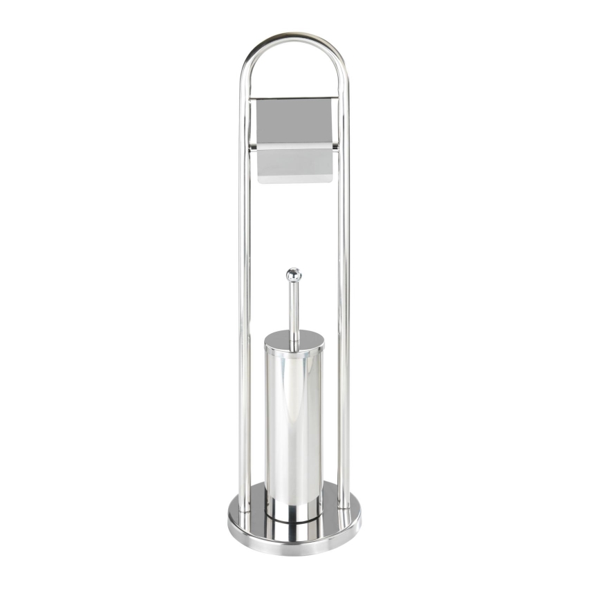 WENKO 16993100 - WC komplet VASTO 22x81 cm, od nerđajućeg čelika, srebrne boje