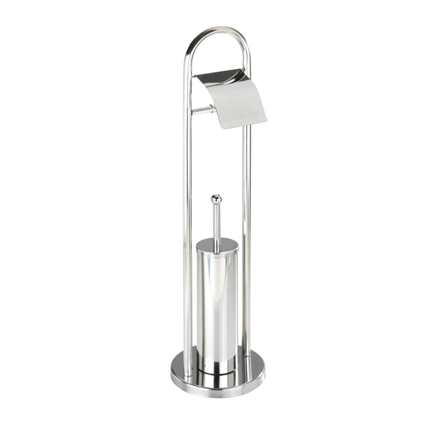 WENKO 16993100 - WC komplet VASTO 22x81 cm, od nerđajućeg čelika, srebrne boje