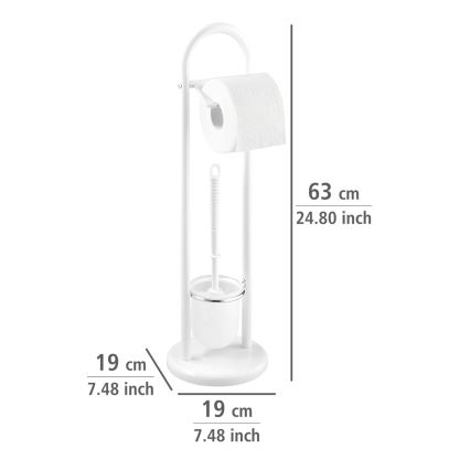 WENKO 17092100 - Toaletna četka SIENA 19x63 cm bela/saten
