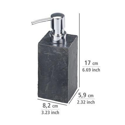 WENKO 17921100 - Dozator tečnog sapuna SLATE ROCK 250 ml antracit