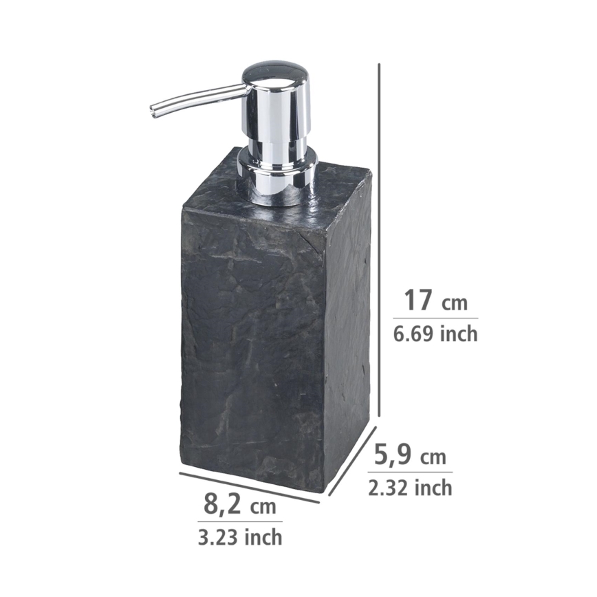 WENKO 17921100 - Dozator tečnog sapuna SLATE ROCK 250 ml antracit