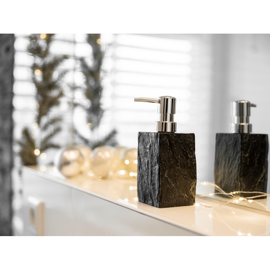 WENKO 17921100 - Dozator tečnog sapuna SLATE ROCK 250 ml antracit