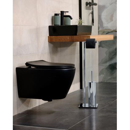 WENKO 18562100 - WC četka RECCO 20x71,5 cm sjajni hrom