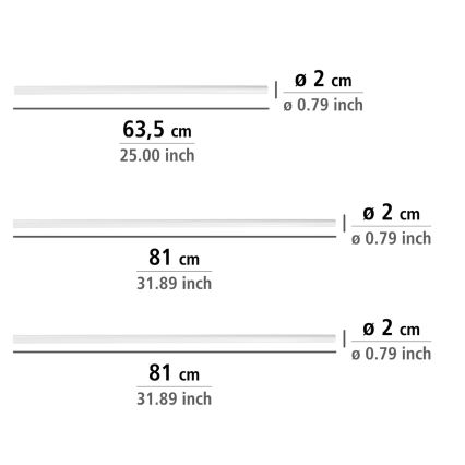 WENKO 19214100 - Šipka UNIVERSAL 2x2 cm bela