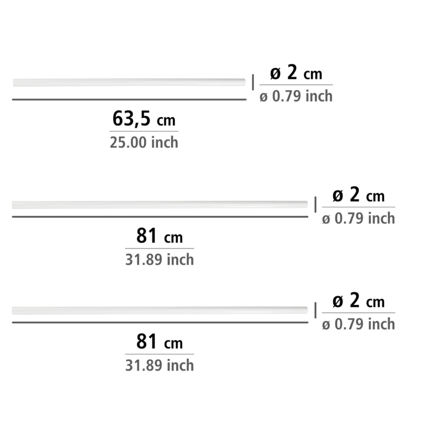WENKO 19214100 - Šipka UNIVERSAL 2x2 cm bela