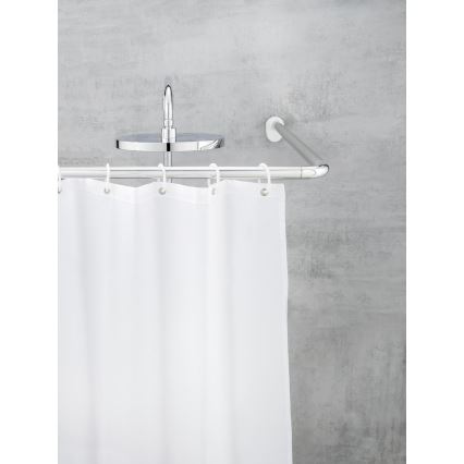 WENKO 19218100 - Šipka UNIVERSAL 2,5x2,5 cm hrom/bela
