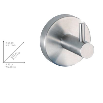 WENKO 19621100 - Kuka BOSIO MATT 5,5x5,5 cm nerđajući čelik/srebrna