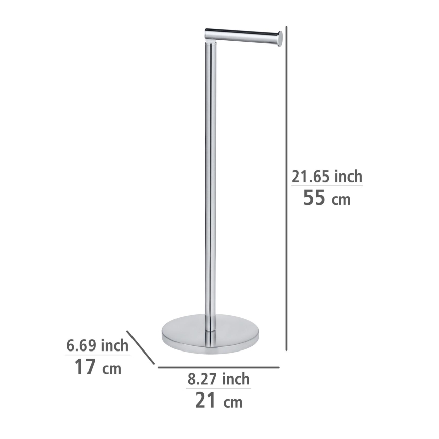 WENKO 19637100 - Držač toaletnog papira 21x55 cm, od nerđajućeg čelika, srebrne boje