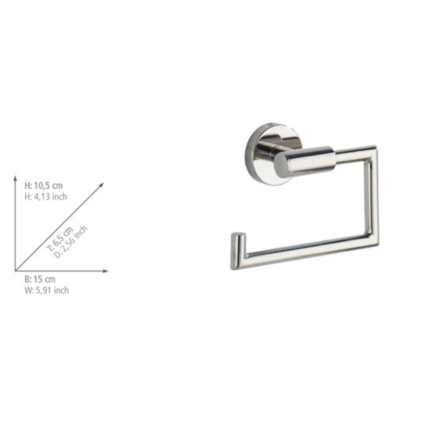 WENKO 20216100 - Držač toaletnog papira BOSIO SHINE 15x10,5 cm nerđajući čelik/srebrna