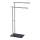 WENKO 20390100 - Stalak za peškire LIMA 41x79 cm nerđajući čelik/satinirano/crna