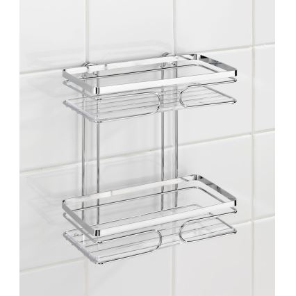 WENKO 20410100-PREMIUM polica od nerđajućeg čelika 24x27 cm inox/srebrna