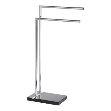 WENKO 20461100 - Stalak za peškire NOBLE 45,5x82 cm hrom/crna