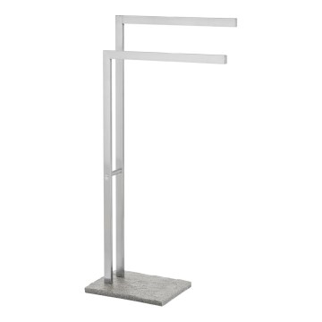WENKO 20603100 - Stalak za peškire GRANIT 43,5x86,5 cm, nerđajući čelik/satin/siva